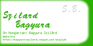 szilard bagyura business card
